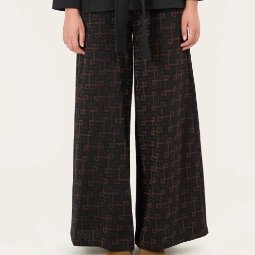 PALOMA PANTALONE PALAZZO LUCE PALOMA_GEO NERO