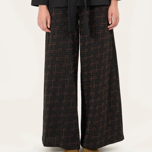 PALOMA PANTALONE PALAZZO LUCE PALOMA_GEO NERO