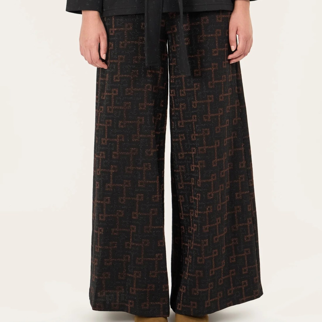 PALOMA PANTALONE PALAZZO LUCE PALOMA_GEO NERO