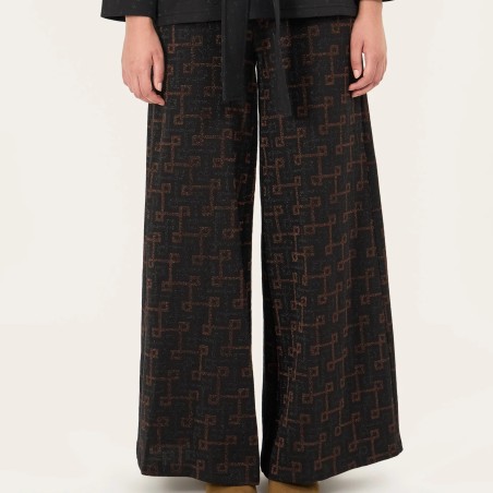 PALOMA PANTALONE PALAZZO LUCE PALOMA_GEO NERO