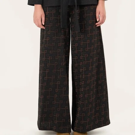 PALOMA PANTALONE PALAZZO LUCE PALOMA_GEO NERO