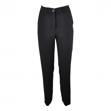 PANTALONE SIGARETTA CREPE SO ALLURE D66017 BLACK