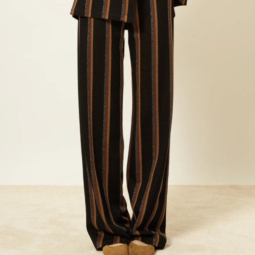 POLINESIA PANTALONE LUCE POLINESIA_RIGHE NERO