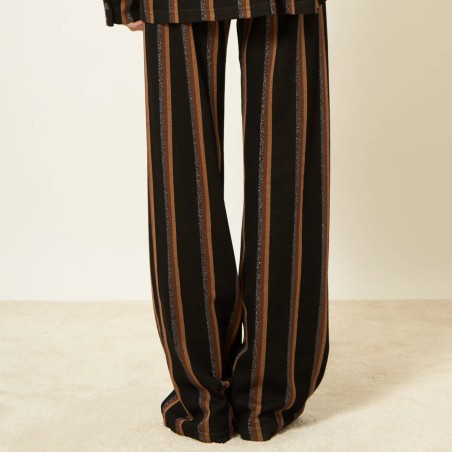 POLINESIA PANTALONE LUCE POLINESIA_RIGHE NERO