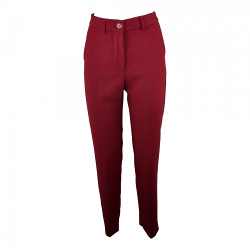 PANTALONE SIGARETTA CREPE SO ALLURE D66017 WINE