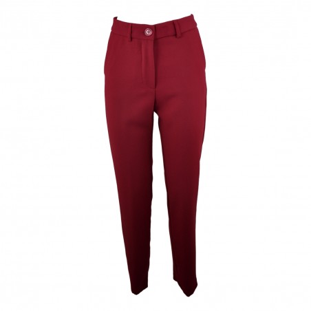 PANTALONE SIGARETTA CREPE SO ALLURE D66017 WINE