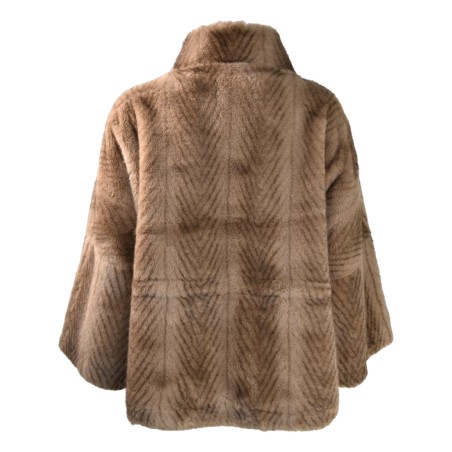 WOMAN FUR JACKET SWORD  6.6.44 9025 HAZEL