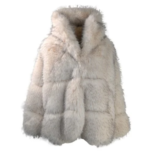 WOMAN FUR COAT SWORD  6.6.44 9038 SNOWWH