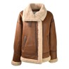 WOMAN FUR JACKET BULLY 7225 TABACCO