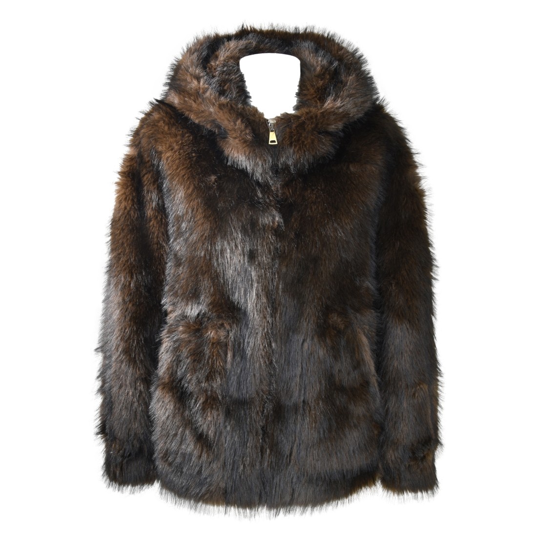 WOMAN FUR JACKET BULLY 7228 MORO