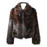 WOMAN FUR JACKET BULLY 7229 MORO
