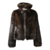 WOMAN FUR JACKET BULLY 7229 MORO