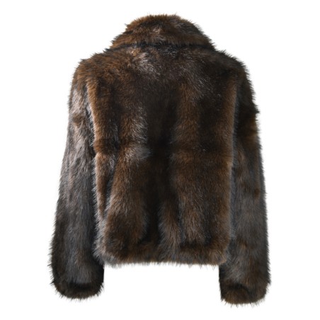 WOMAN FUR JACKET BULLY 7229 MORO