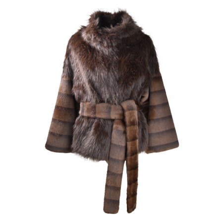 WOMAN FUR JACKET BULLY 7238 CACMIX