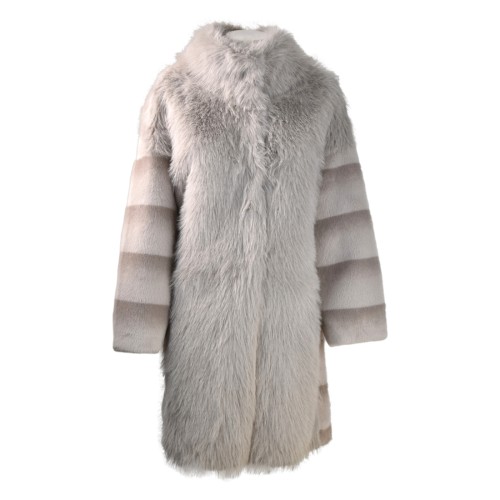 WOMAN FUR COAT BULLY 7239 GRMIX