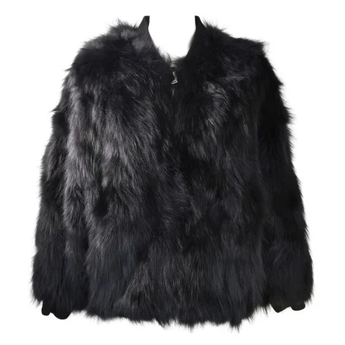 WOMAN FUR JACKET BULLY 7249 NERO