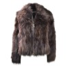WOMAN FUR JACKET BULLY 7250 CACAO