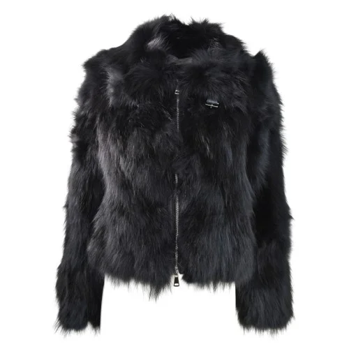 WOMAN FUR JACKET BULLY 7250 NERO