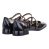 DECOLLETE DOPPIO CINTURINO LA PARIGINA D6004-G NERO