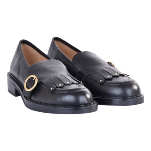 MOCASSINO FRANGIA C/BORCHIE LA PARIGINA D6105BO-G NERO