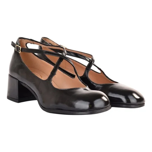 DECOLLETE INCROCIO CINTURINO LA PARIGINA D6403-G NERO