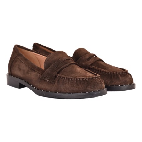MOCASSINO BORCHIE LA PARIGINA F7400-GB EBANO