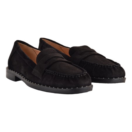 MOCASSINO BORCHIE LA PARIGINA F7400-GB NERO