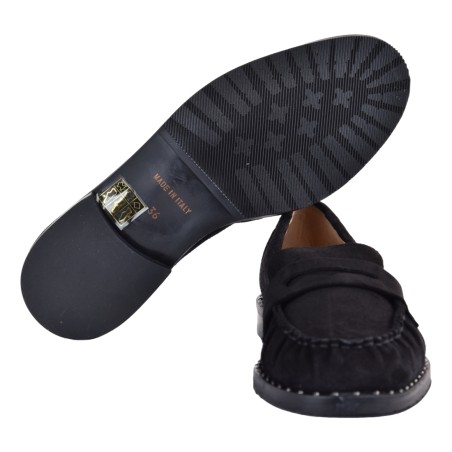 MOCASSINO BORCHIE LA PARIGINA F7400-GB NERO
