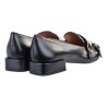 MOCASSINO DOPPIA FIBBIA BORCHIE LA PARIGINA Q3508BO-M NERO