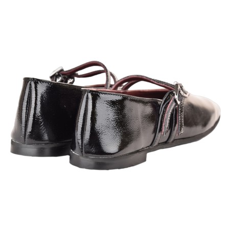 BALLERINA DOPPIO CINTURINO J.O.LUXURY STYLE 991-NAPL NERO