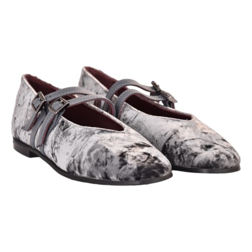 BALLERINA DOPPIO CINTURINO J.O.LUXURY STYLE 991-TESS GRIGIO