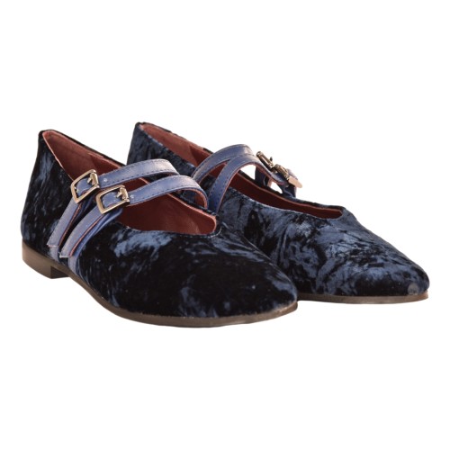 BALLERINA DOPPIO CINTURINO J.O.LUXURY STYLE 991-TESS NAVY