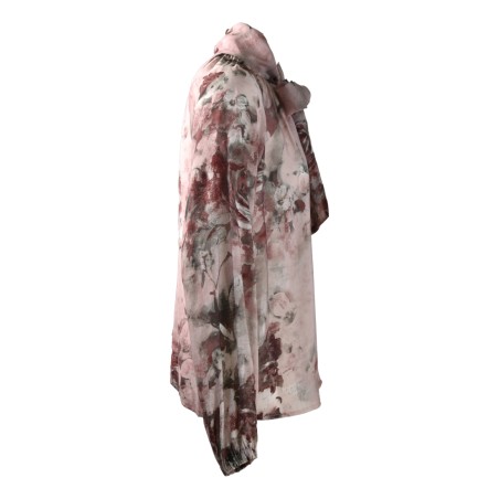 BLUSA COLLO SCIARPA FIORE SO ALLURE D22031C POUDRE