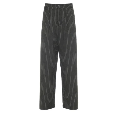 PANTALONE PALAZZO C/PENCES GESSATO SO ALLURE D66010C LAVAGNA