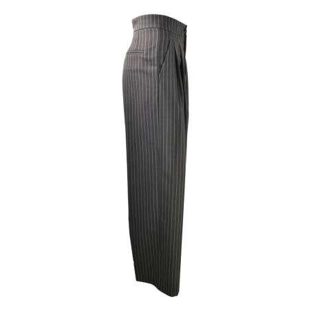 PANTALONE PALAZZO C/PENCES GESSATO SO ALLURE D66010C LAVAGNA