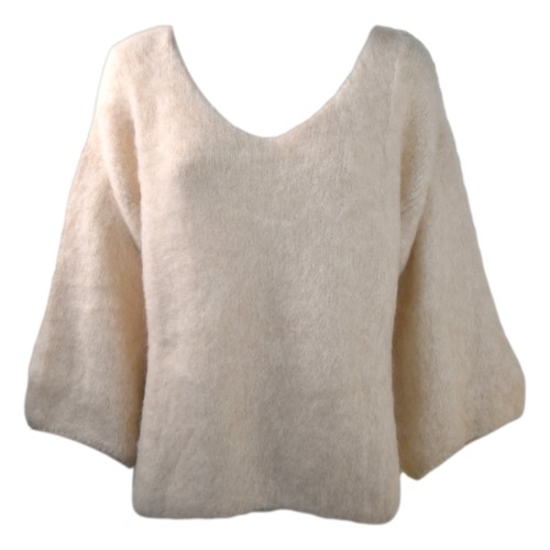 MAGLIA SCOLLO V SO ALLURE Q44058C BUTTER