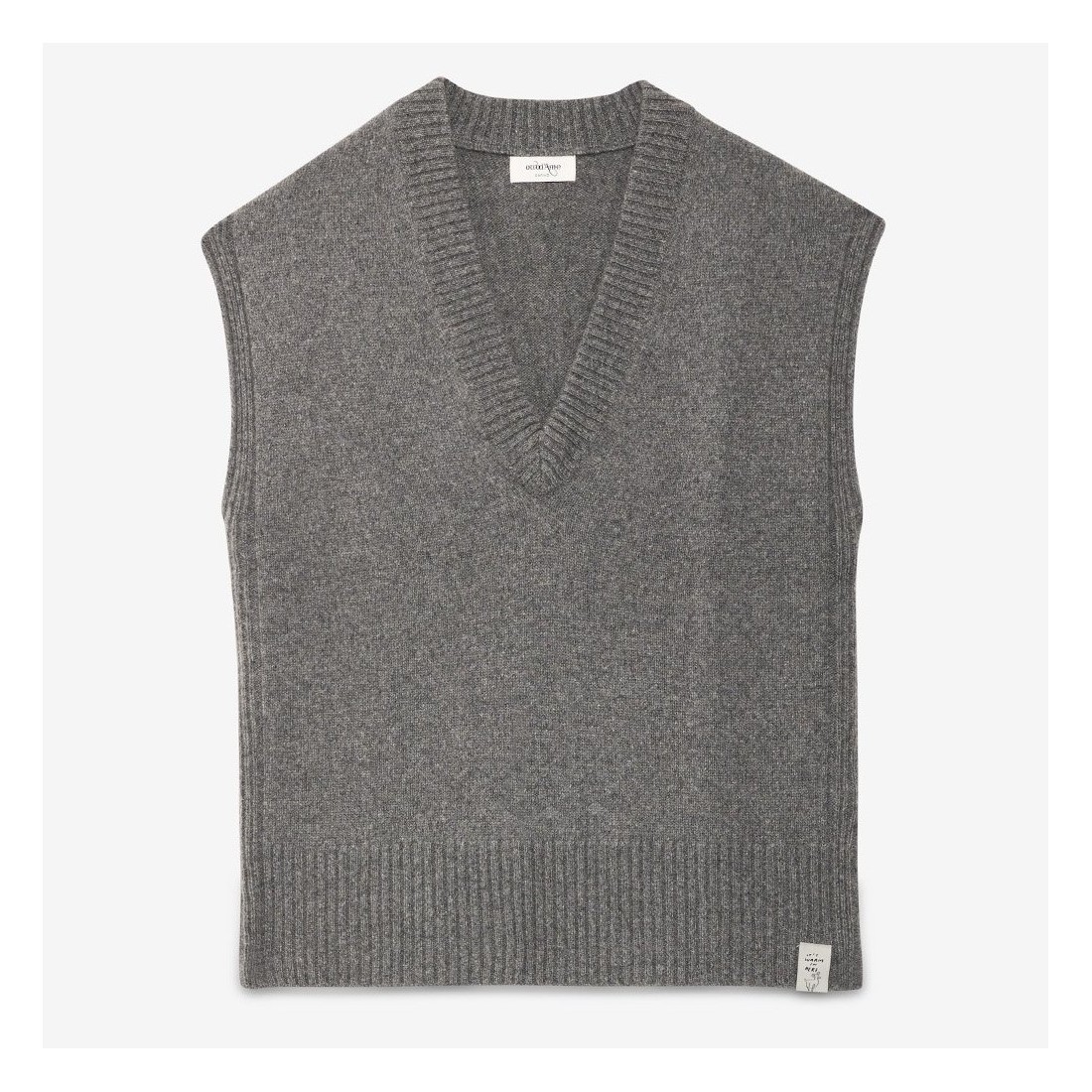 GILET SCOLLO V OTTOD'AME GLF-DK9279 GREY