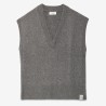 GILET SCOLLO V OTTOD'AME GLF-DK9279 GREY