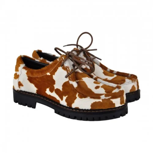 MOCASSINO ALLACCIATO PONY J.O.LUXURY STYLE L710 MUCCA