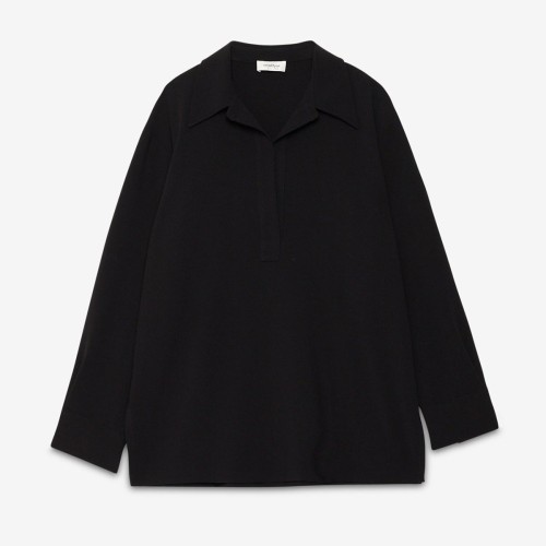 BLUSA SCOLLO POLO OTTOD'AME LIM-DC5149 NERO