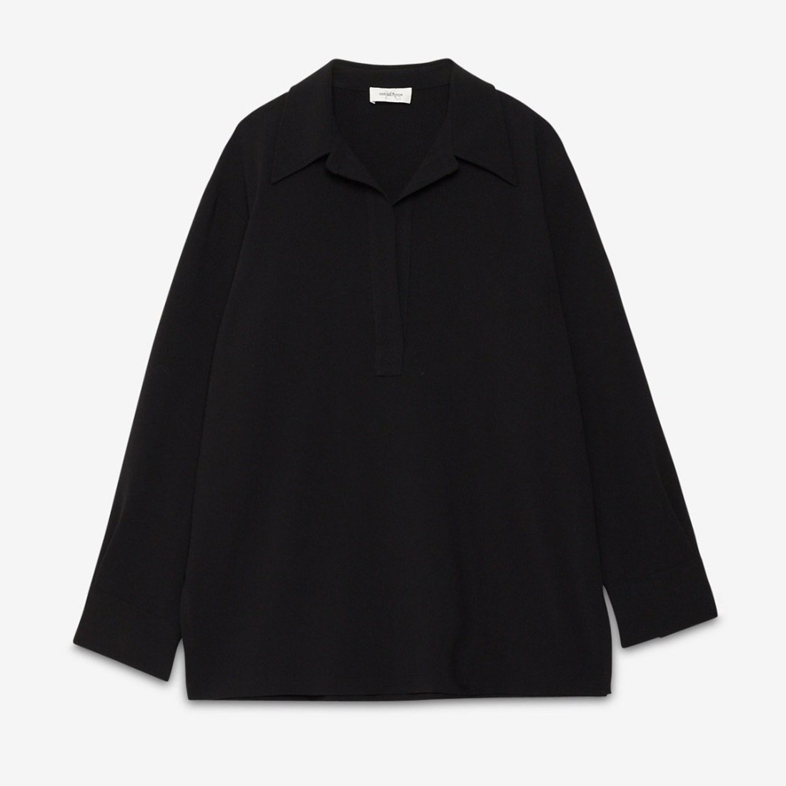 BLUSA SCOLLO POLO OTTOD'AME LIM-DC5149 NERO