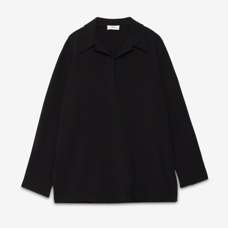 BLUSA SCOLLO POLO OTTOD'AME LIM-DC5149 NERO