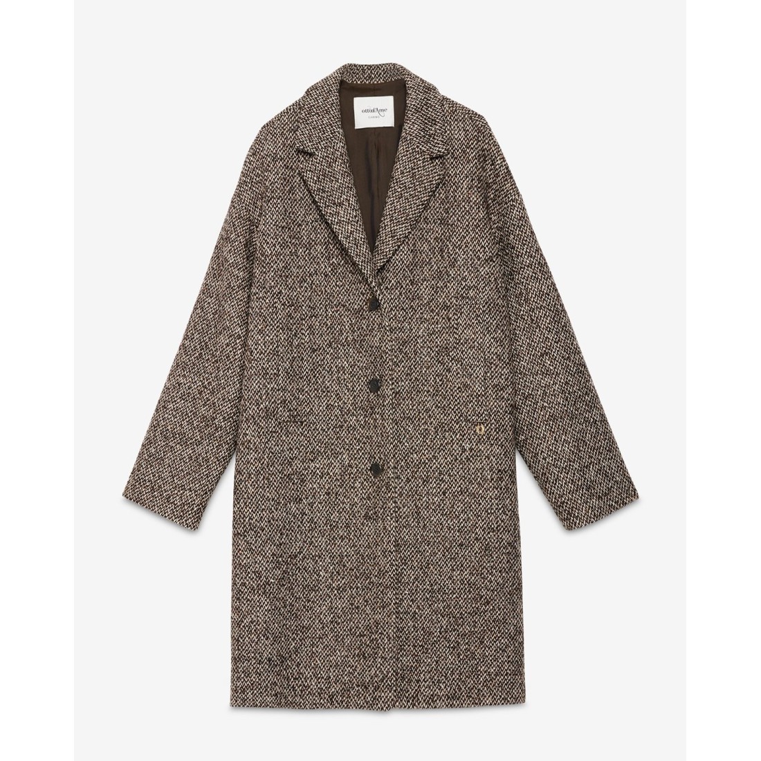 CAPPOTTO MIDI MELANGE OTTOD'AME PCS-DJ0063 UNI
