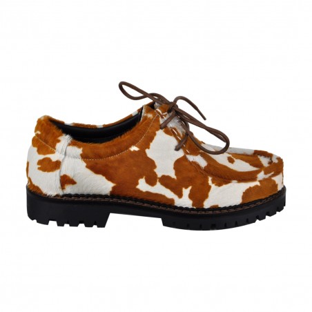 MOCASSINO ALLACCIATO PONY J.O.LUXURY STYLE L710 MUCCA