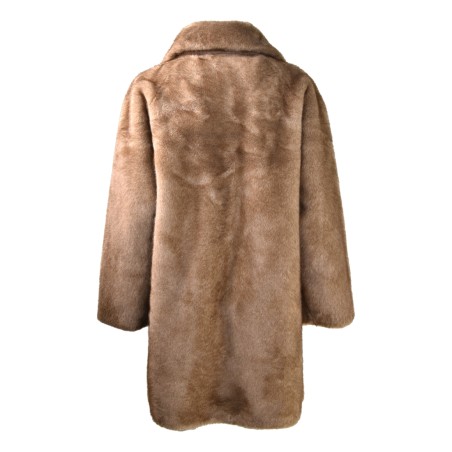 CAPPOTTO ECO MINK ANNA NEVA 25215 BISCUIT