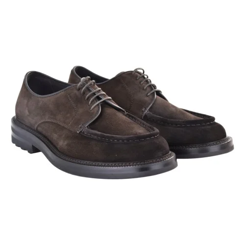 MOCASSINO CAMOSCIO C/ LACCI BARRETT 252U037.3 T.MORO