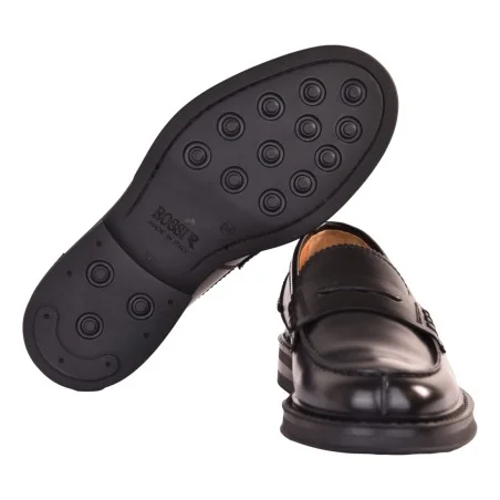 MOCASSINO PELLE ROSSI D201G NERO