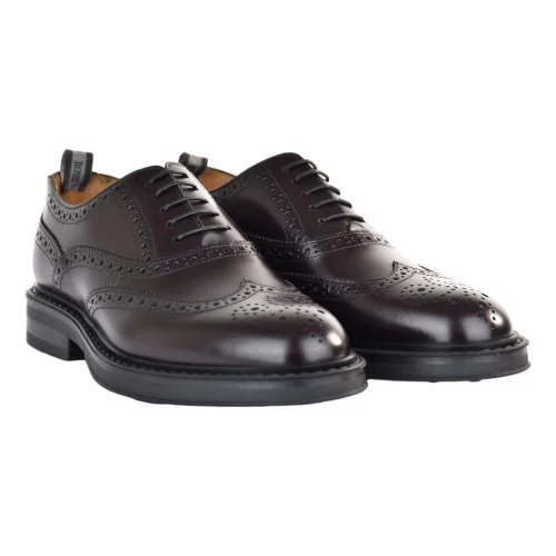 DERBY BROGUE PELLE ROSSI D216G BORDO