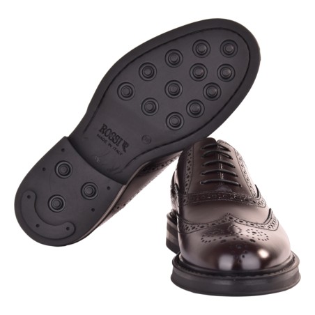 DERBY BROGUE PELLE ROSSI D216G BORDO