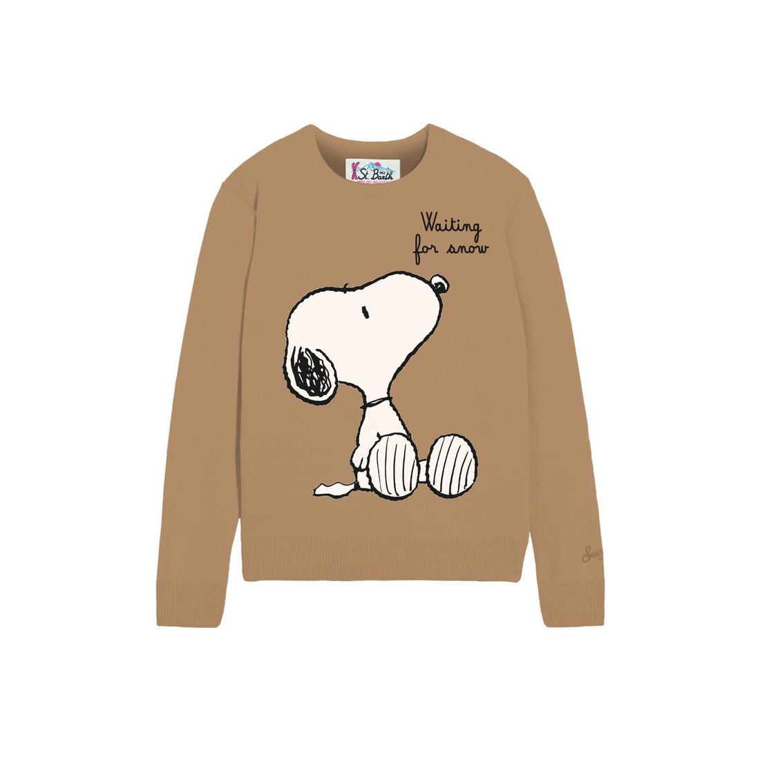NEW QUEEN CREWNECK SNOOPY WAITING SNOW MC2 SAINT BARTH QUE0010  00435I
